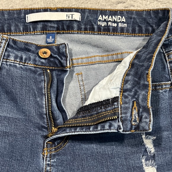 !It Jeans‎ Women's 6 28x30 Amanda High Rise Slim Distressed Raw Hem Stretch - Picture 9 of 16